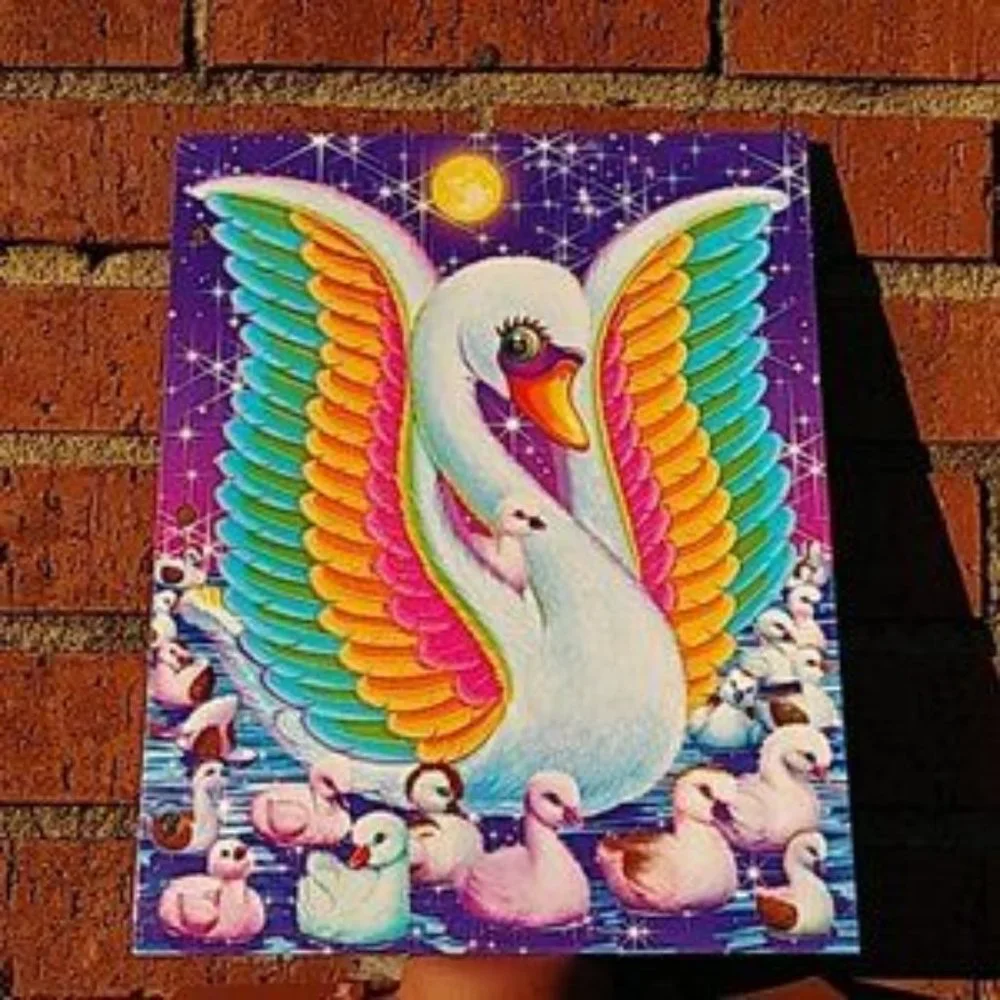 Rare NEW Lisa Frank Folder Swan Folder Lisa Frank